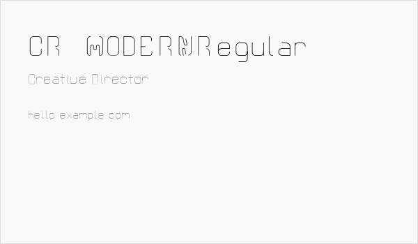 CR21MODERNRegular Business Card