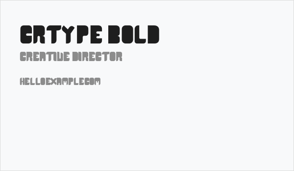 CR21TYPE Bold Business Card