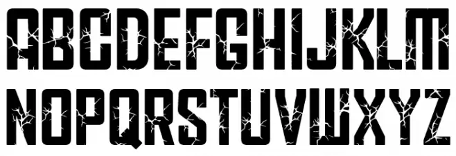 CRACK WALL Regular Font Litere mari
