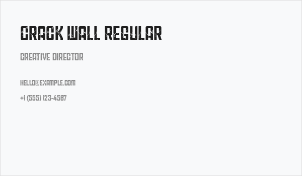CRACK WALL Regular Business Card