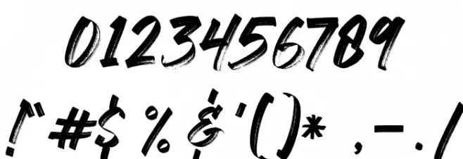 CRACKERS BRUSHER Font OTHER CHARS