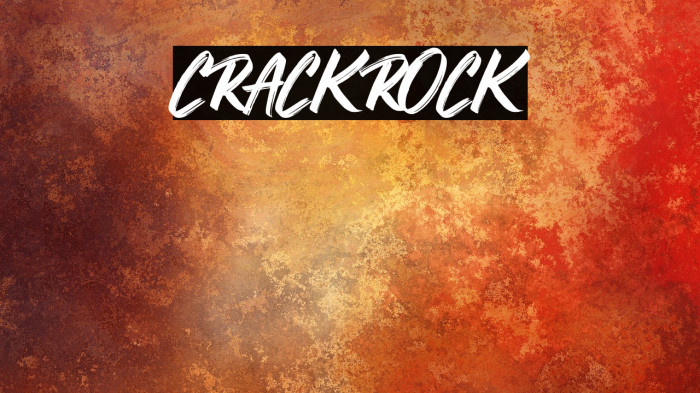 CRACKROCK Font examples