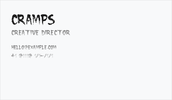CRAMPS Business Card