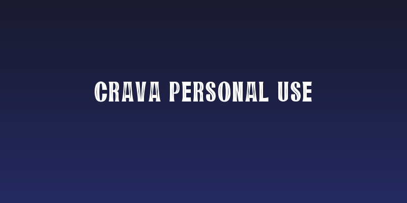 CRAVA Personal Use Social Header