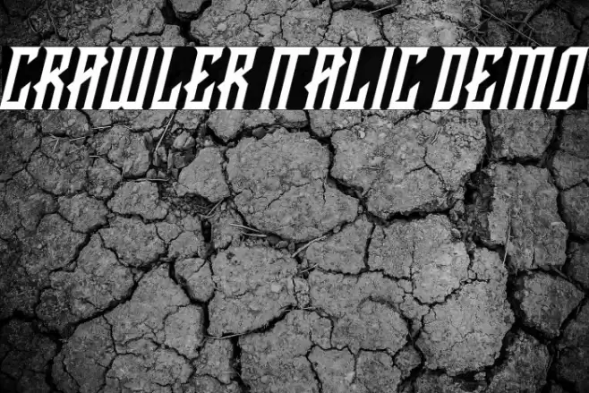 CRAWLER Italic Demo Font examples