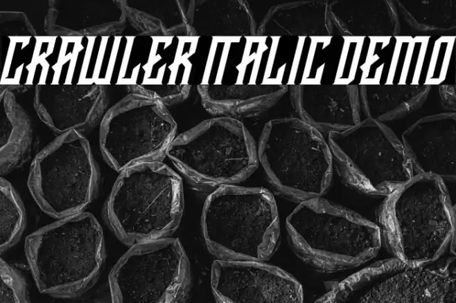 CRAWLER Italic Demo Font examples