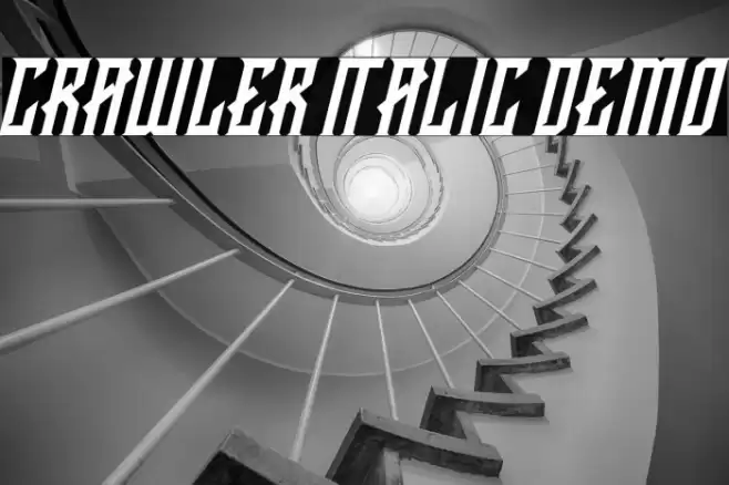 CRAWLER Italic Demo Font examples