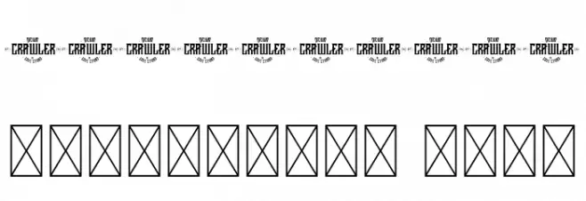 CRAWLER Regular DEMO Font OTHER CHARS
