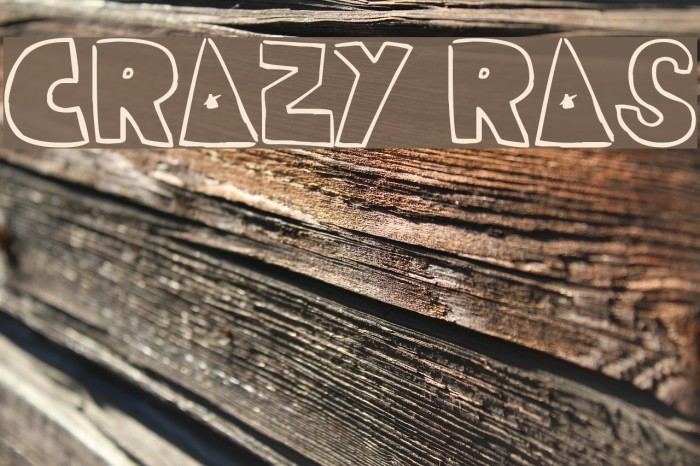 CRAZY RAS Font examples