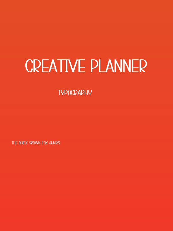 CREATIVE PLANNER Poster