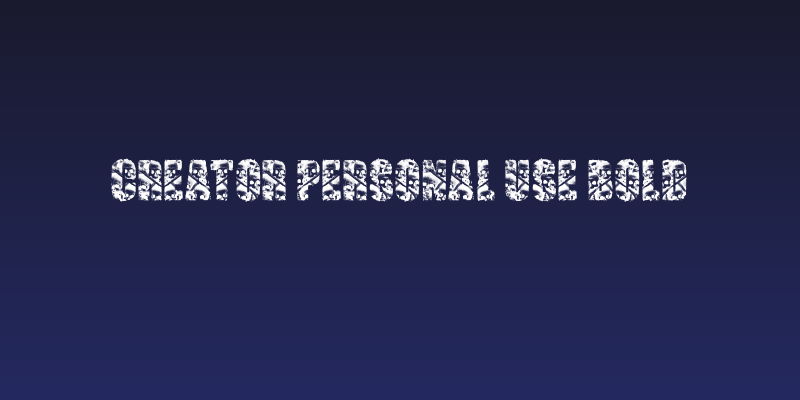 CREATOR PERSONAL USE Bold Social Header