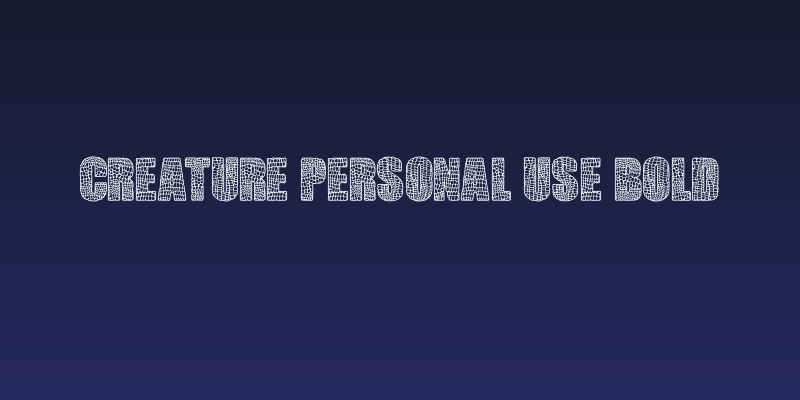 CREATURE PERSONAL USE Bold Social Header