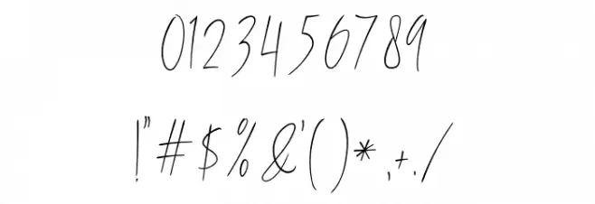 CREMISS Signature Regular Font OTHER CHARS