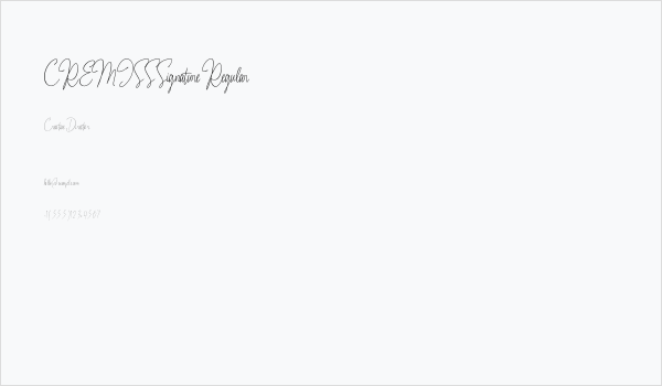 CREMISS Signature Regular Business Card