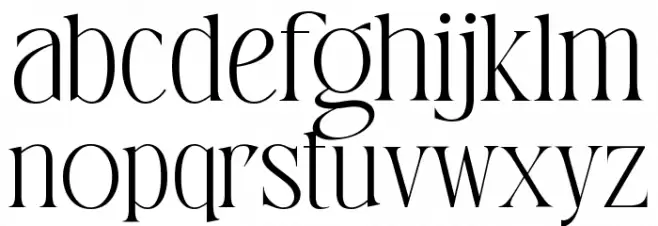 CREMISSS Schriftart Kleinbuchstaben