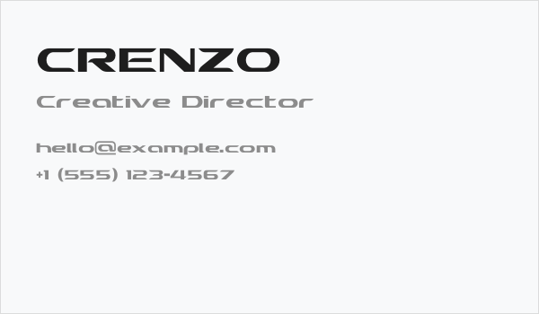 CRENZO Business Card