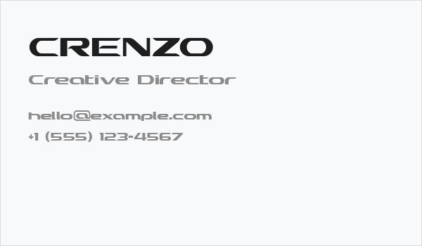 CRENZO Business Card