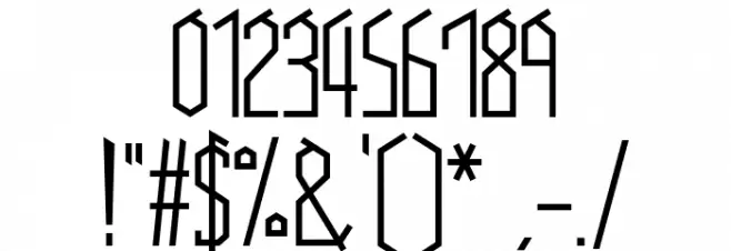 CROOKED Font OTHER CHARS