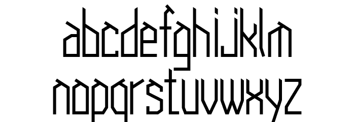 CROOKED Font LOWERCASE