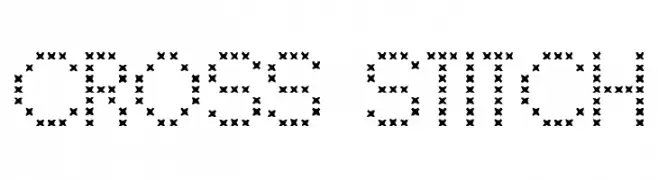 CROSS STITCH  font caratteri gratis
