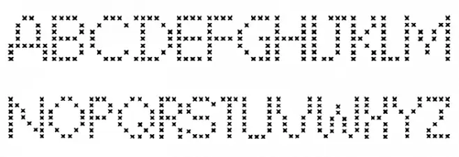 CROSS STITCH خط أحرف كبيرة