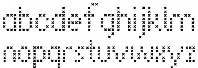 CROSS STITCH フォント 小文字