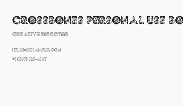CROSSBONES PERSONAL USE Bold Business Card