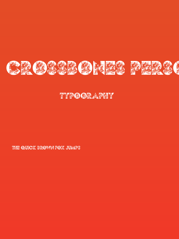CROSSBONES PERSONAL USE Bold Poster