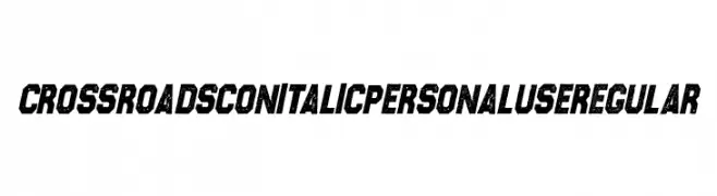 CROSSROADS CON ITALIC PERSONAL USE Regular  नि: शुल्क फ़ॉन्ट्स डाउनलोड