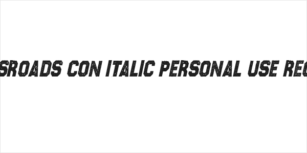 CROSSROADS CON ITALIC PERSONAL USE Regular Logo