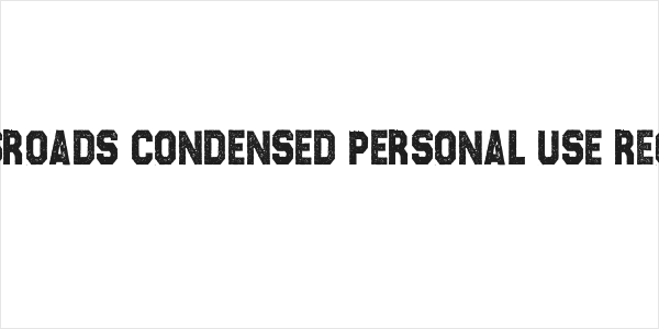 CROSSROADS CONDENSED PERSONAL USE Regular Logo