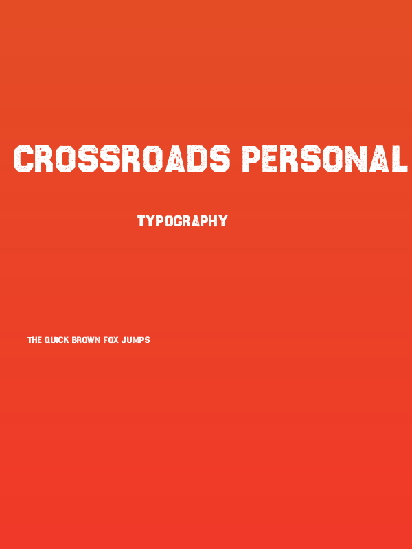 CROSSROADS PERSONAL USE Regular Poster