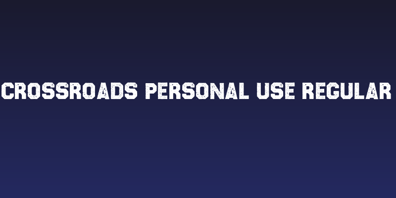 CROSSROADS PERSONAL USE Regular Social Header