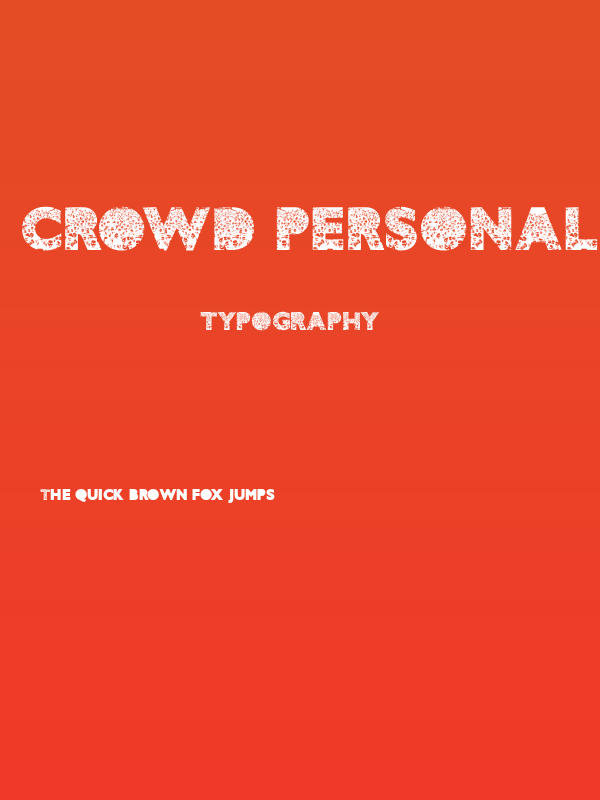 CROWD PERSONAL USE Bold Poster