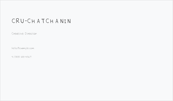 CRU-CHATCHANIN Business Card
