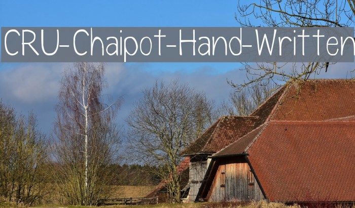 CRU-Chaipot-Hand-Written Font examples