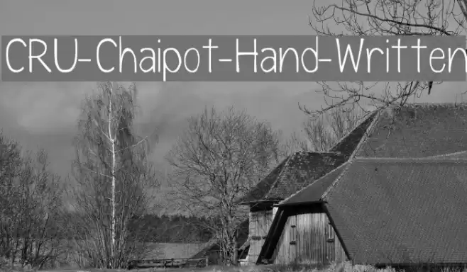 CRU-Chaipot-Hand-Written Font examples