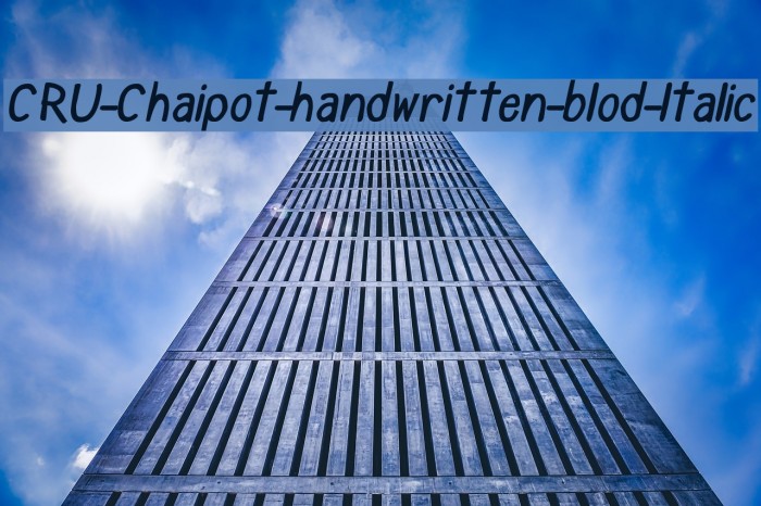 CRU-Chaipot-handwritten-blod-ltalic Font examples