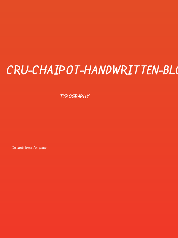 CRU-Chaipot-handwritten-blod-ltalic Poster