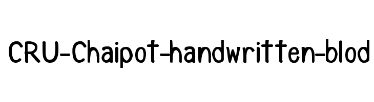 CRU-Chaipot-handwritten-blod Font