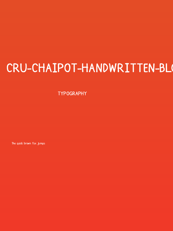 CRU-Chaipot-handwritten-blod Poster