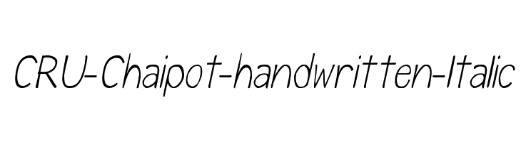 CRU-Chaipot-handwritten-ltalic Font