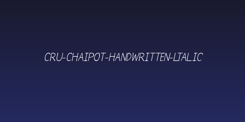CRU-Chaipot-handwritten-ltalic Social Header