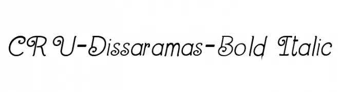 CRU-Dissaramas-Bold Italic  Frei Schriftart Herunterladen