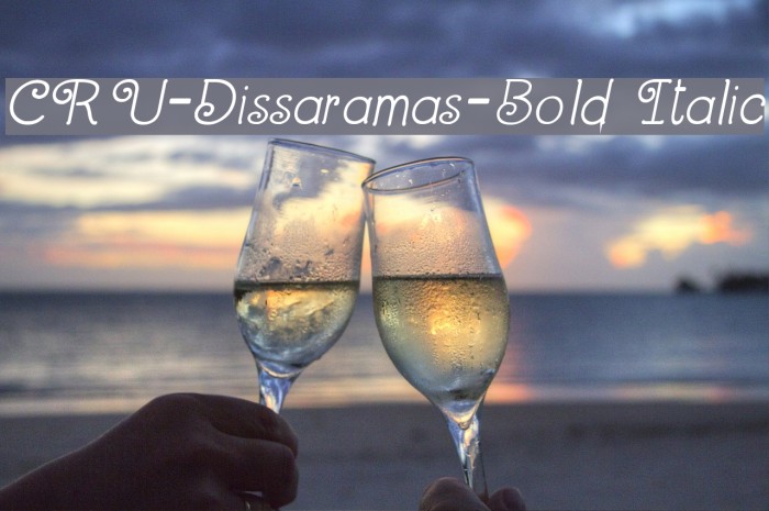CRU-Dissaramas-Bold Italic Font examples