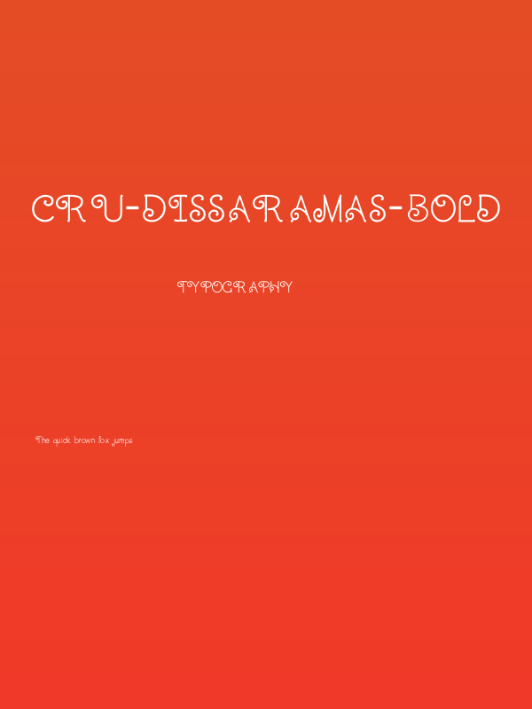 CRU-Dissaramas-Bold Poster