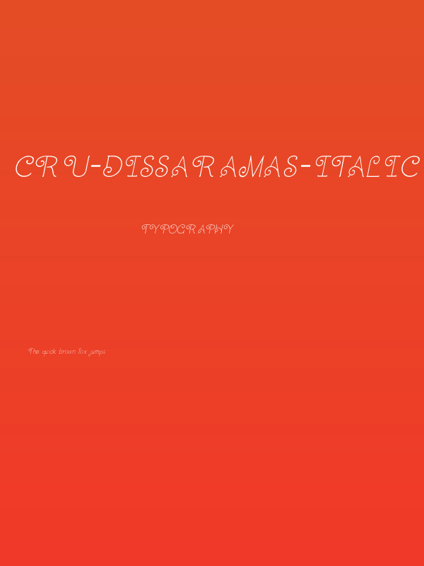 CRU-Dissaramas-Italic Poster