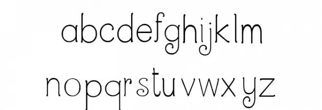 CRU-Dissaramas Schriftart Kleinbuchstaben