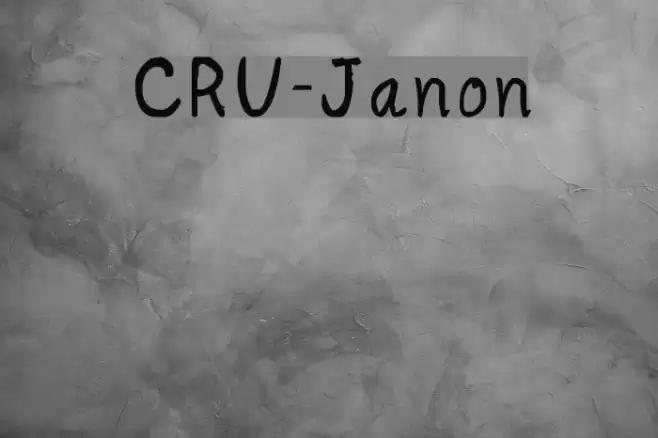 CRU-Janon Font examples