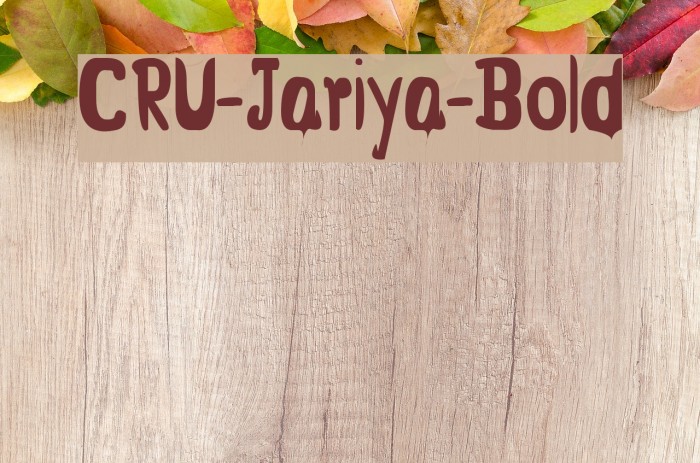 CRU-Jariya-Bold Example 2
